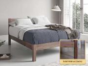 White Knight Bed Solid Walnut