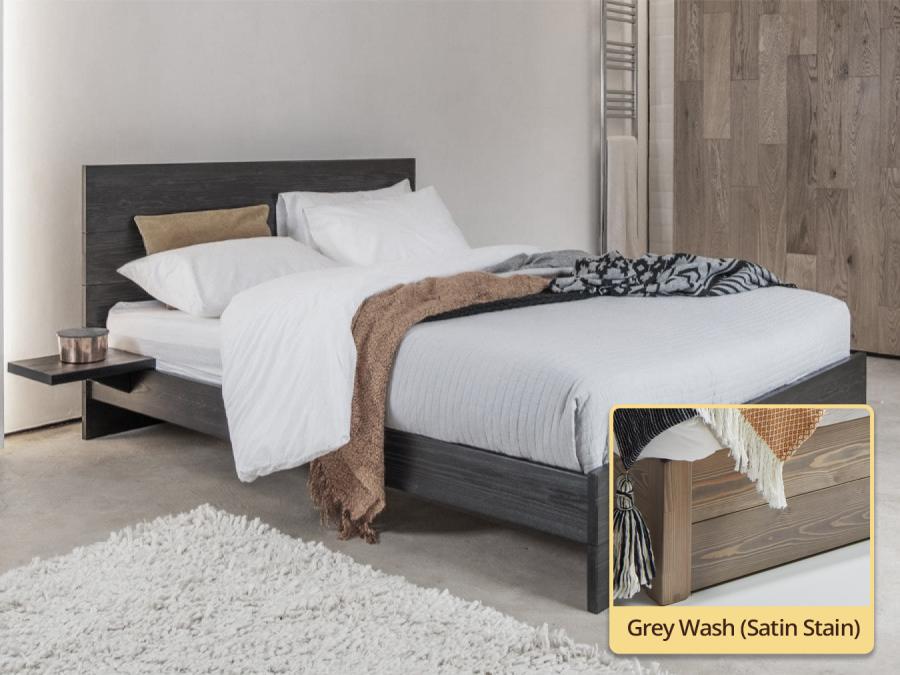 Enkel Bed grey wash