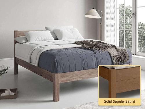 White Knight Bed (Space Saver) Solid Sapele