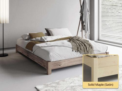 Low Platform Bed (No Headboard) solid maple