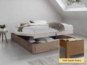 Ottoman Storage Bed (No Headboard) solid sapele