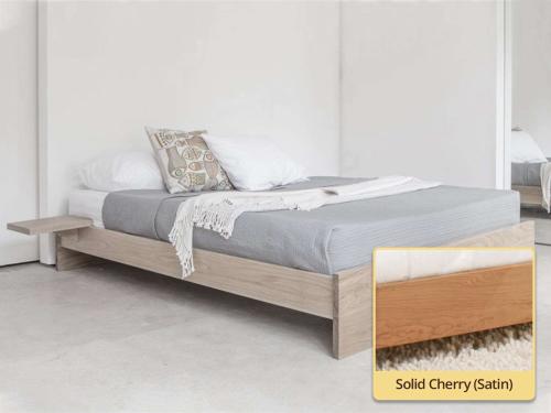 solid cherry bed without headboard platform design by get laid beds